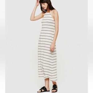 Lou & Grey Stripe Cutaway Midi Dress- Small